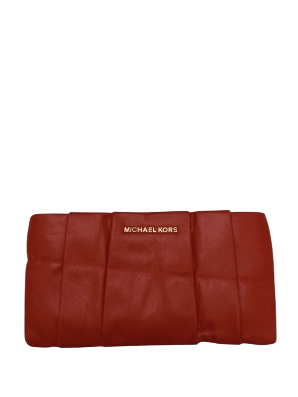 MICHAEL KORS - ORANGE SOFT LEATHER CLUTCH WALLET CROSSBODY BAG